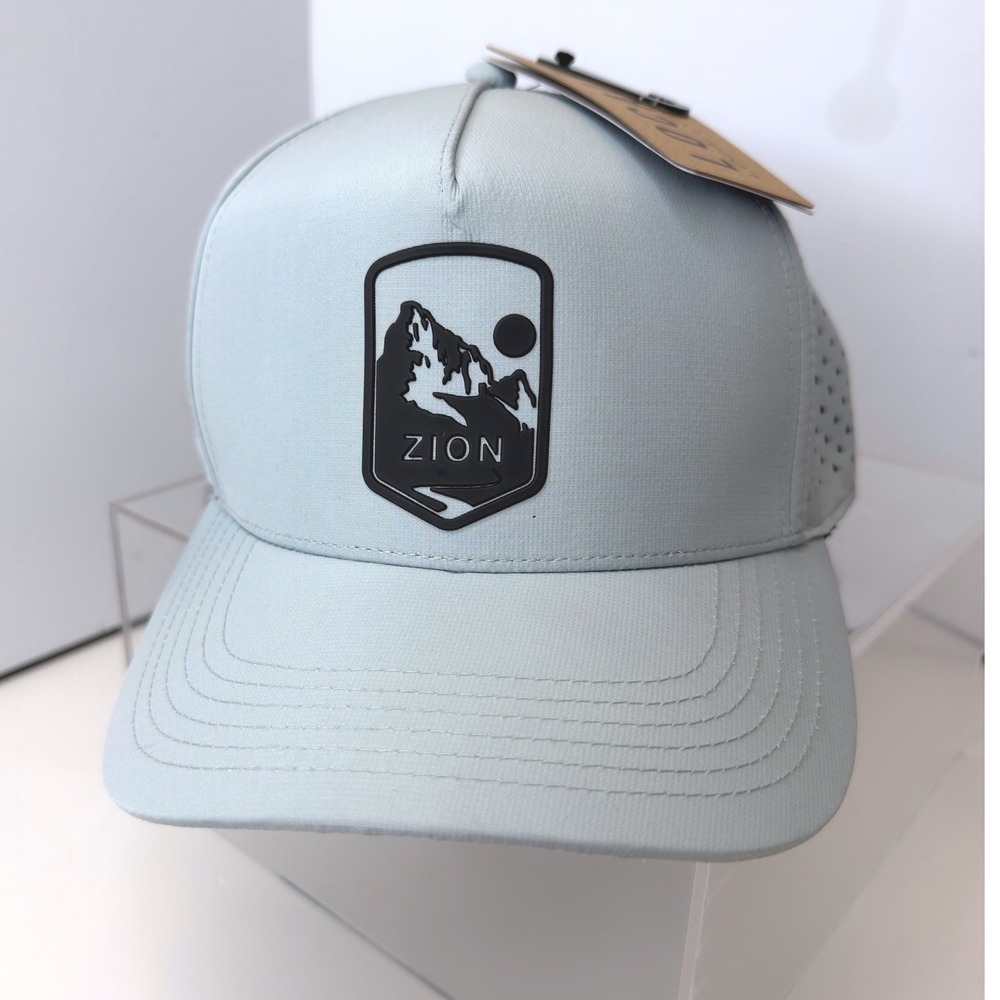 Locale Vista Zion National Park Grey 5 Panel High Crown Performance Hat NWT